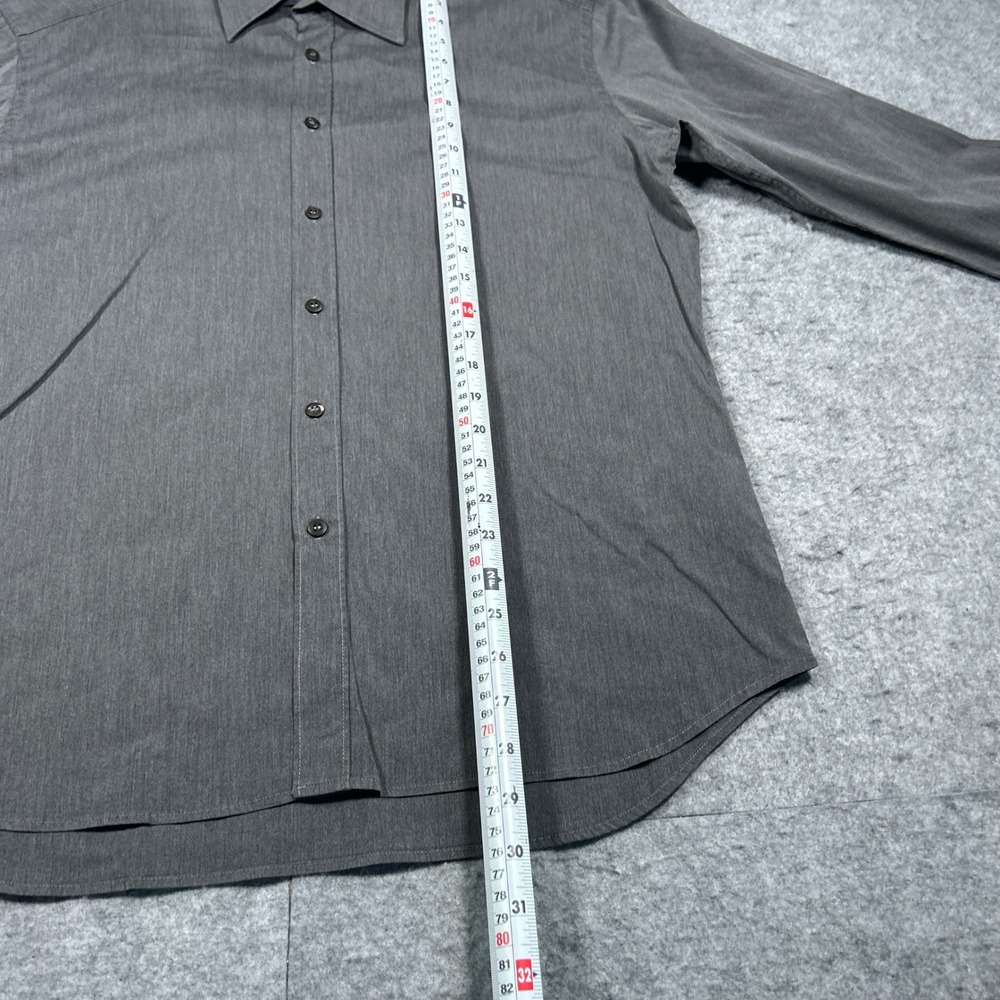 Prada Button Up Shirt Mens 41/16 Gray Long Sleeve‎ Made In Italy Luxury Designer - Picture 9 of 15